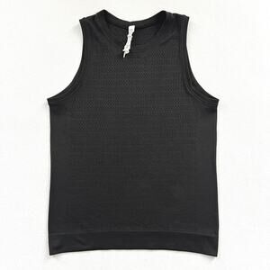 Lululemon Black Breeze By Muscle Tank II Squad Perforated Mesh Sleeveless Top 4